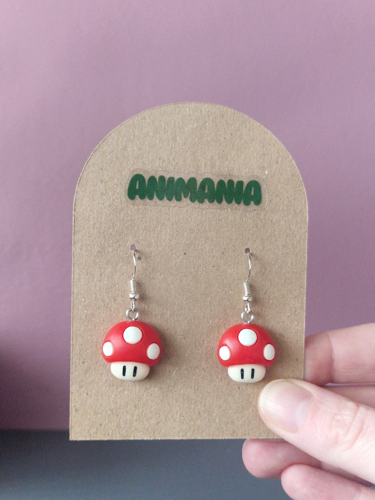 Super Mario Inspired Mushroom Earrings