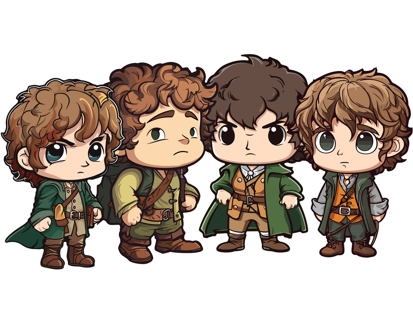 Chibi Lord of the Rings Inspired Stickers