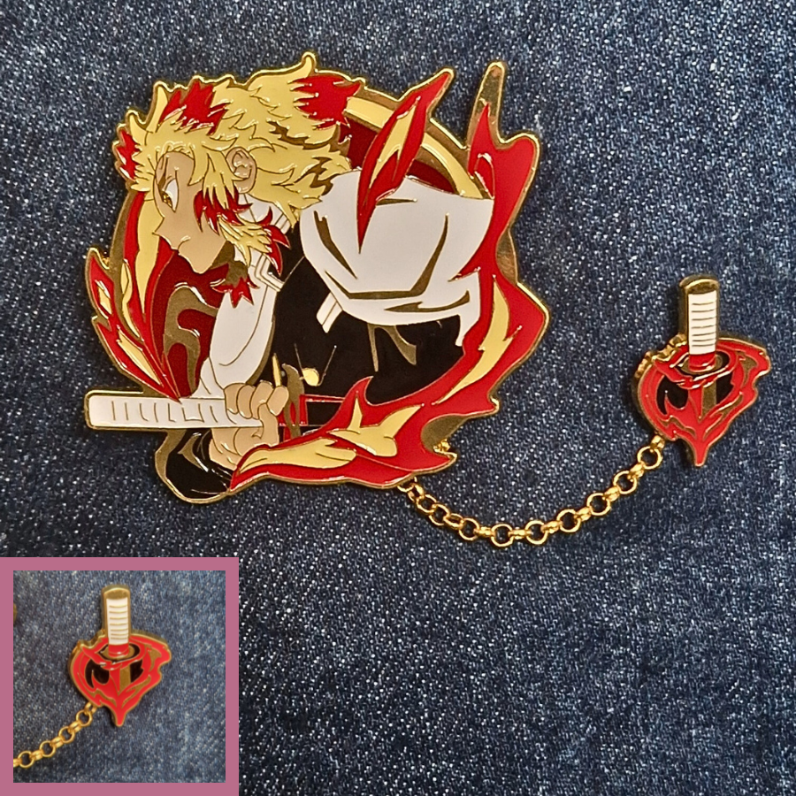 Demon Slayer Inspired Premium Pin Badges