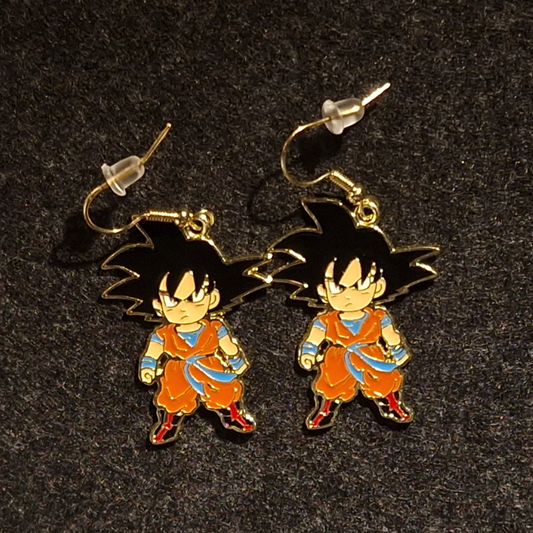 Goku Inspired Anime Earrings