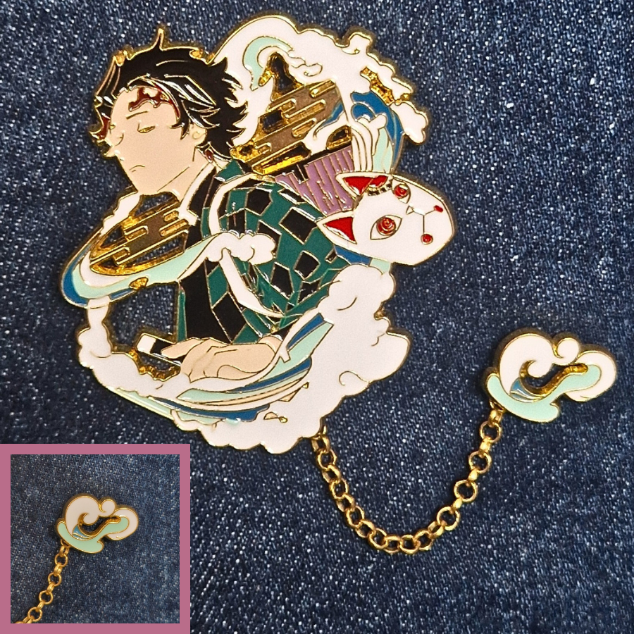 Demon Slayer Inspired Premium Pin Badges