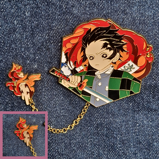 Demon Slayer Inspired Premium Pin Badges
