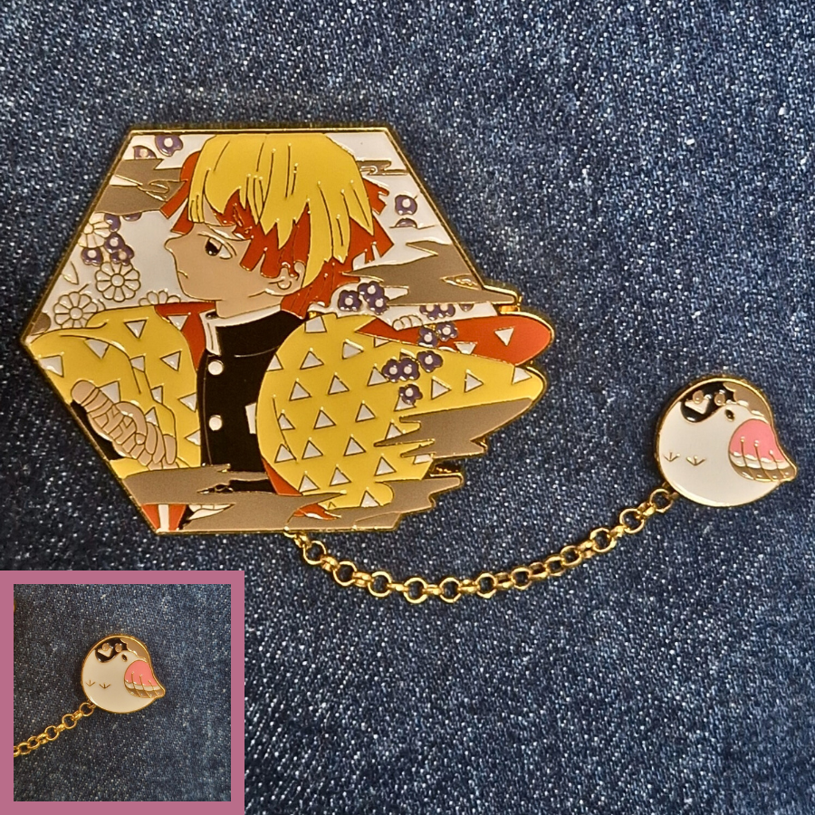 Demon Slayer Inspired Premium Pin Badges