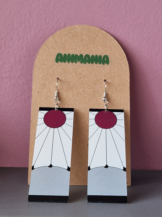 Demon Slayer Inspired Anime Dangle Earrings