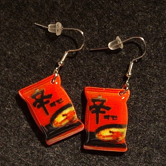 Ramen Instant Noodle Earrings