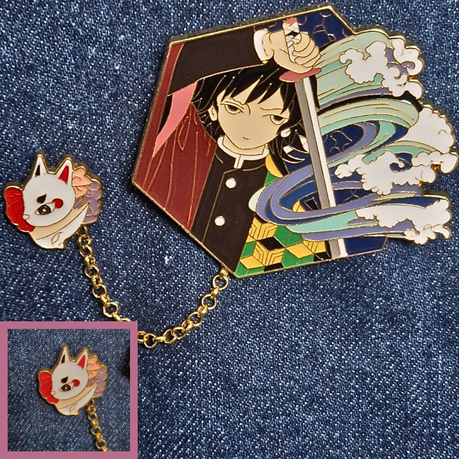 Demon Slayer Inspired Premium Pin Badges