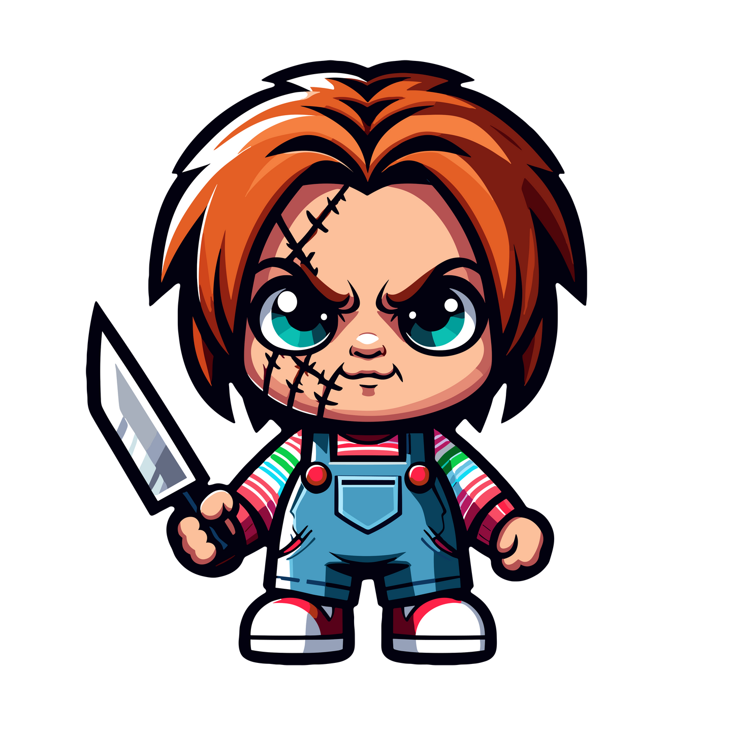 Chibi Horror Movie Killers Inspired Stickers