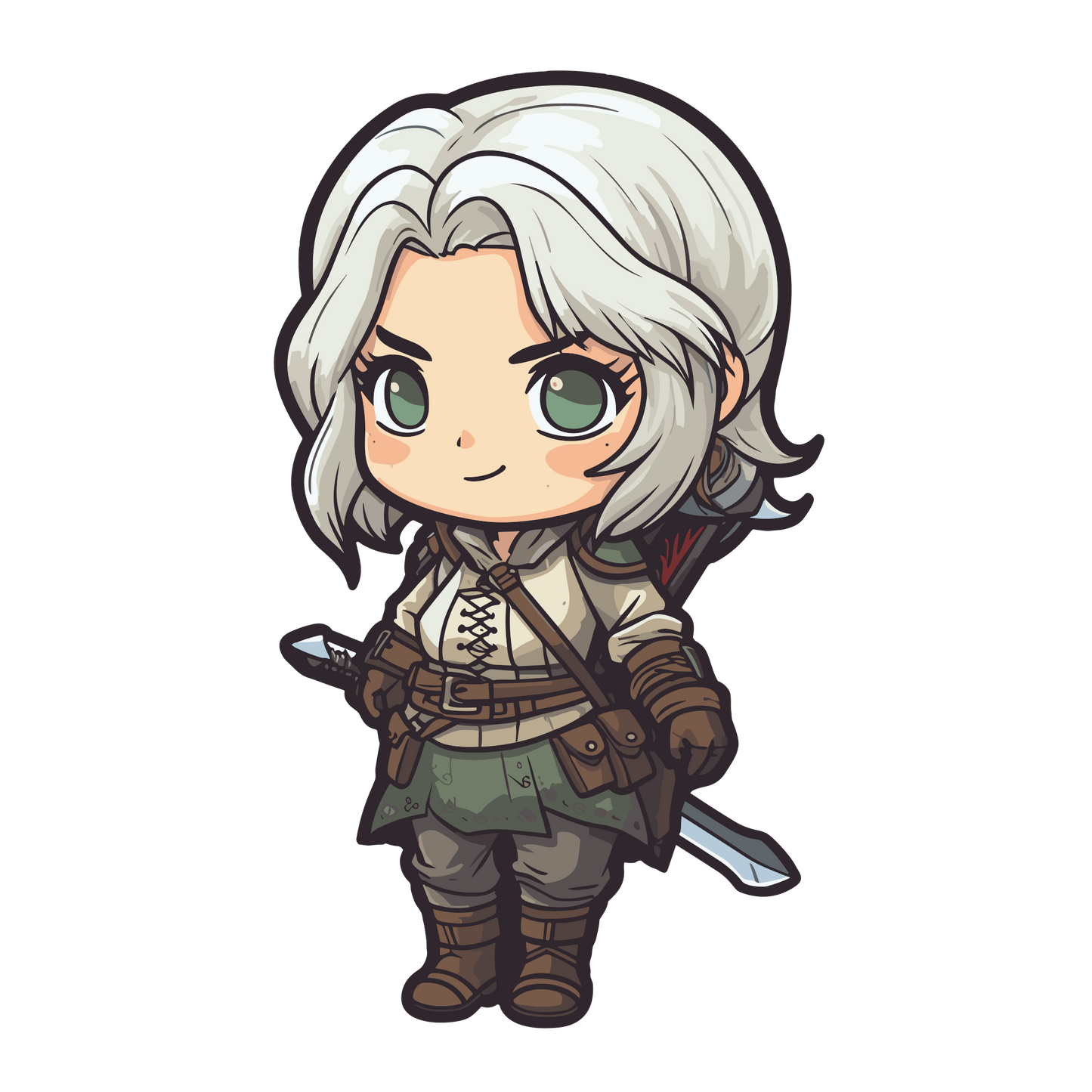 Chibi The Witcher Inspired Stickers