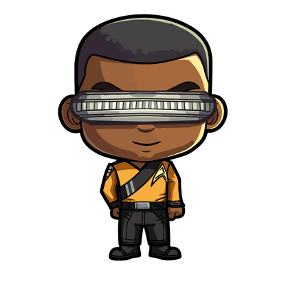 Chibi Star Trek The Next Generation Inspired Stickers
