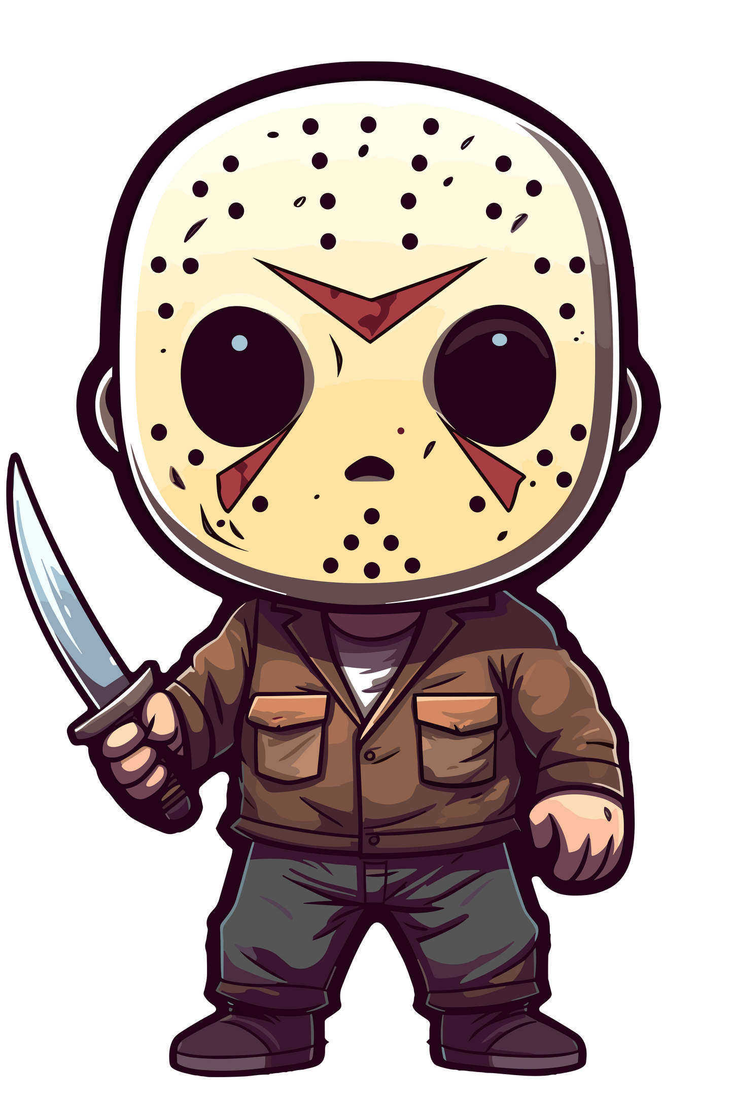 Chibi Horror Movie Killers Inspired Stickers