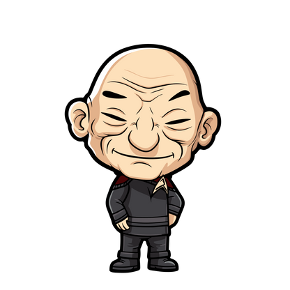 Chibi Star Trek The Next Generation Inspired Stickers