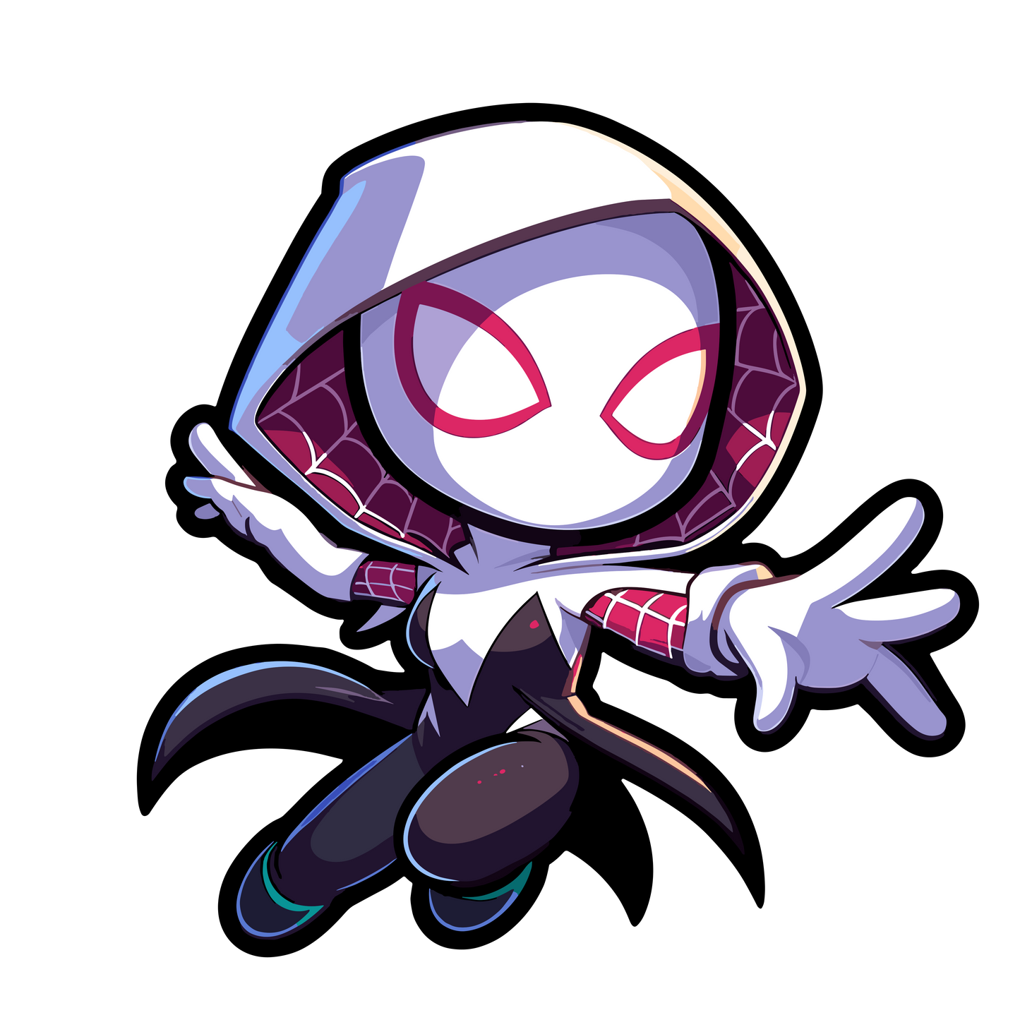 Chibi Marvel Comics Inspired Stickers