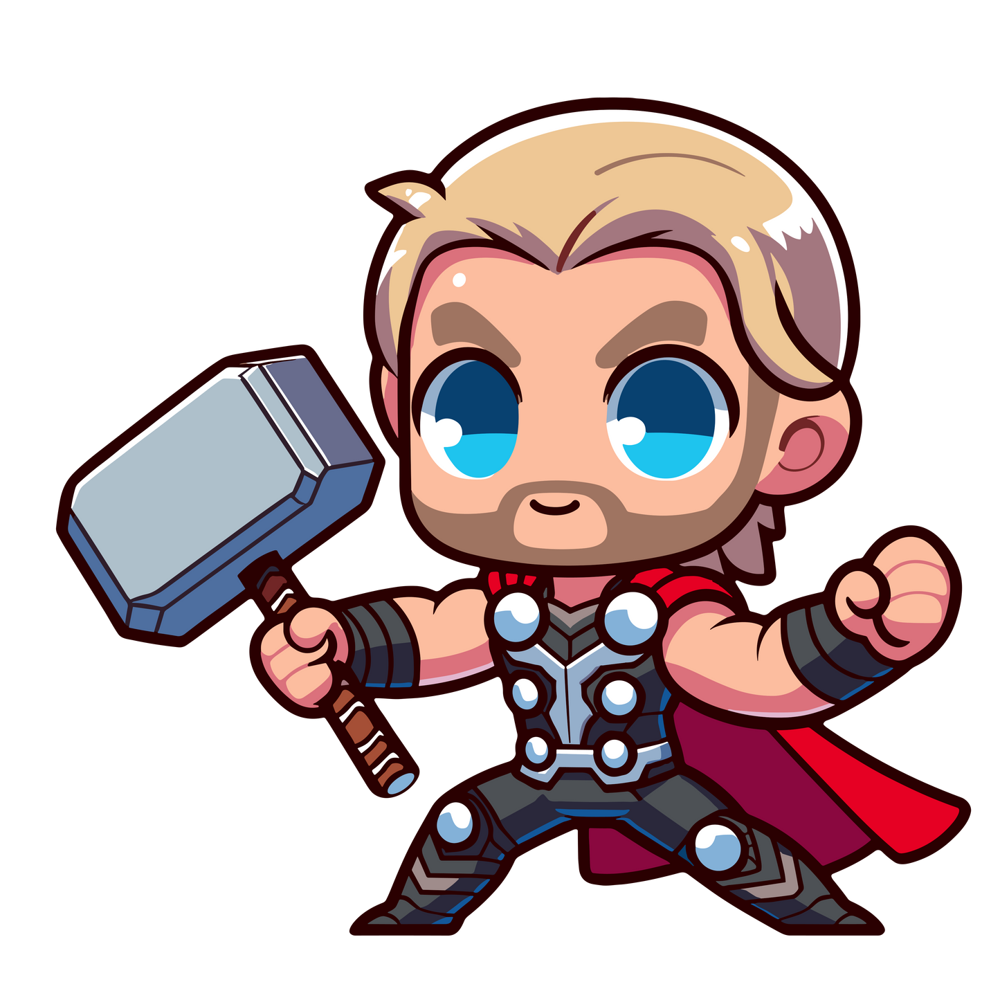 Chibi Marvel Comics Inspired Stickers