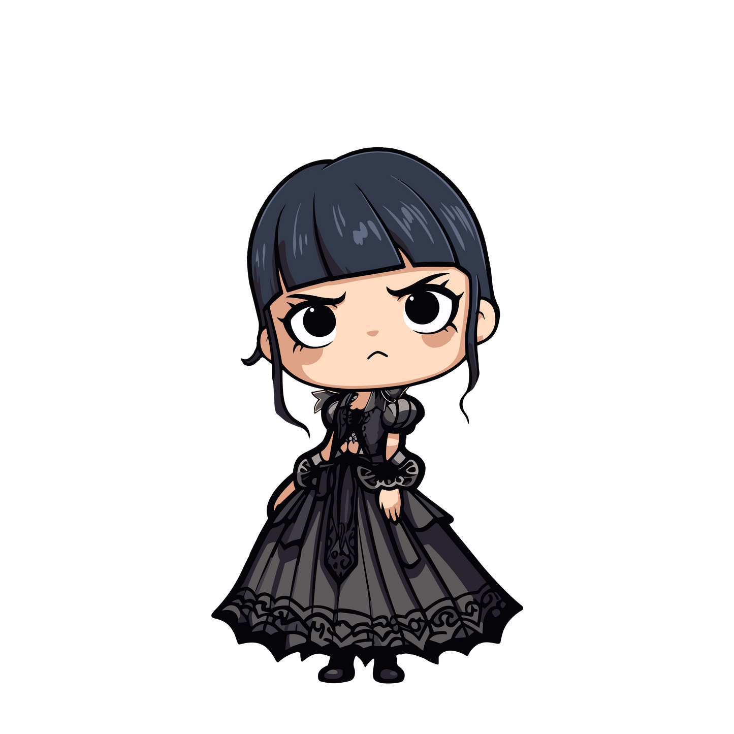 Chibi Wednesday Inspired Stickers