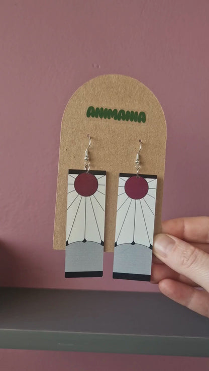 Demon Slayer Inspired Anime Dangle Earrings